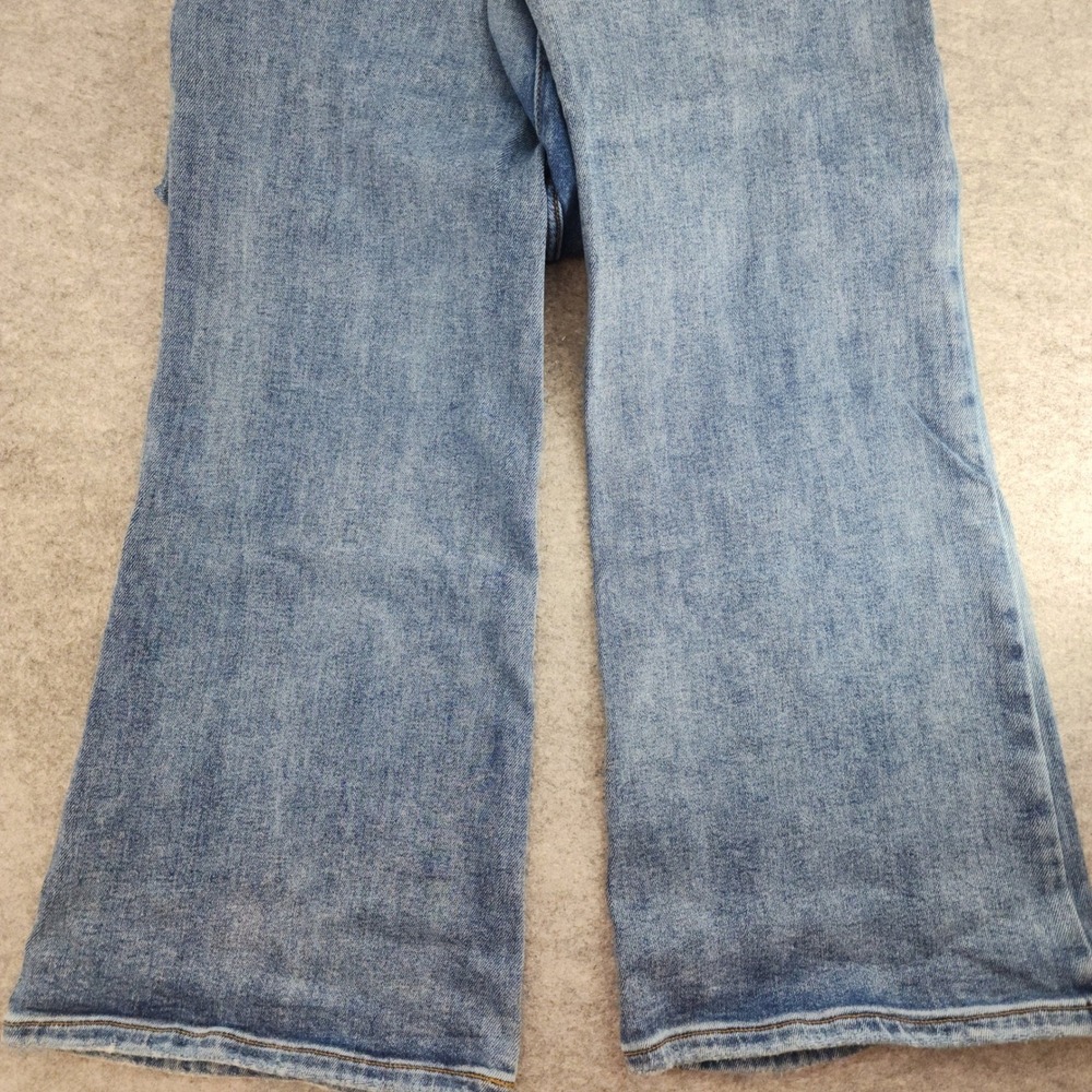 LC Lauren Conrad Blue Super High Rise Flare Jeans Womens 8 Boho Denim - Picture 5 of 8